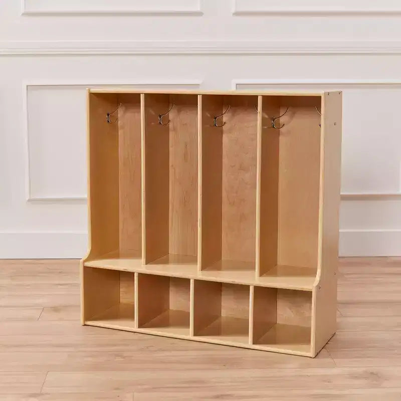 Porte-manteau casier à quatre compartiments pour enfants