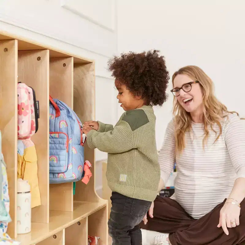 Porte-manteau casier à quatre compartiments pour enfants