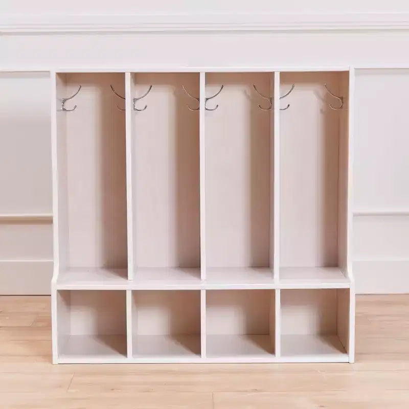 Porte-manteau casier à quatre compartiments pour enfants