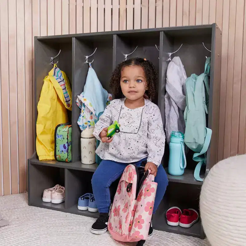 Porte-manteau casier à quatre compartiments pour enfants