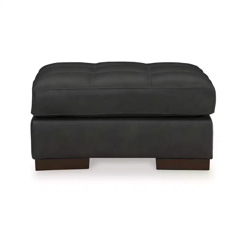 Pouffe en cuir contemporain