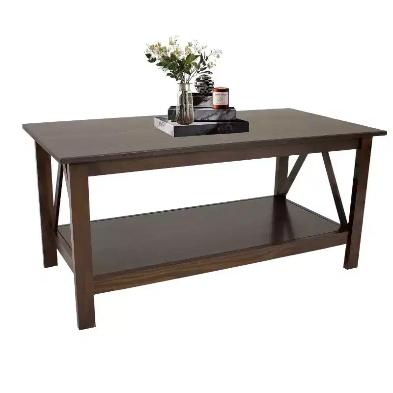Table basse d'intérieur en pin massif