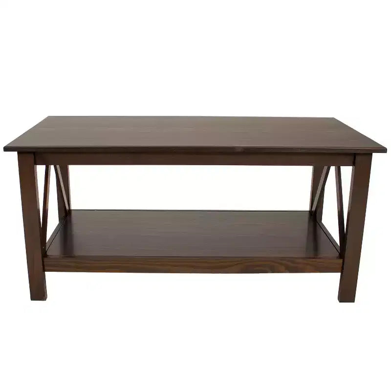 Table basse d'intérieur en pin massif