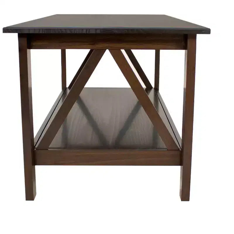Table basse d'intérieur en pin massif