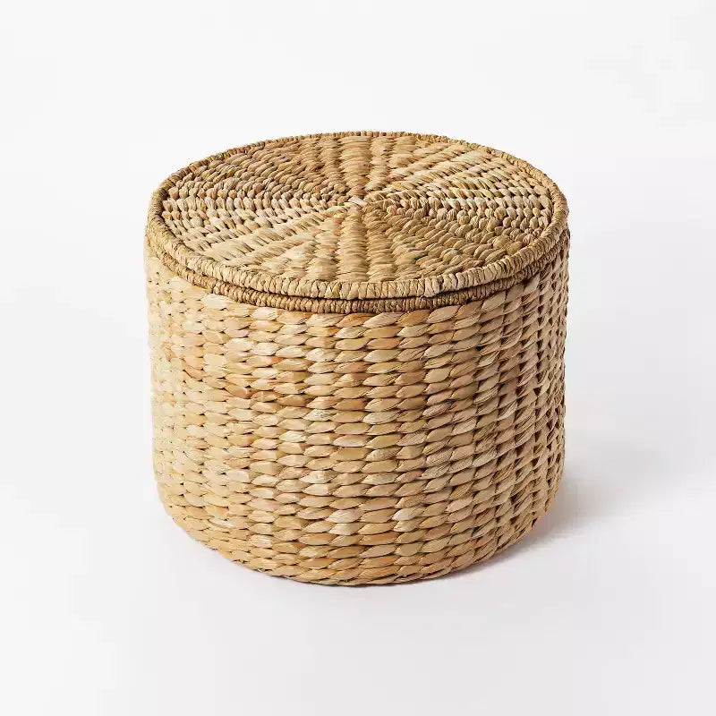 Repose-pieds de rangement tissé