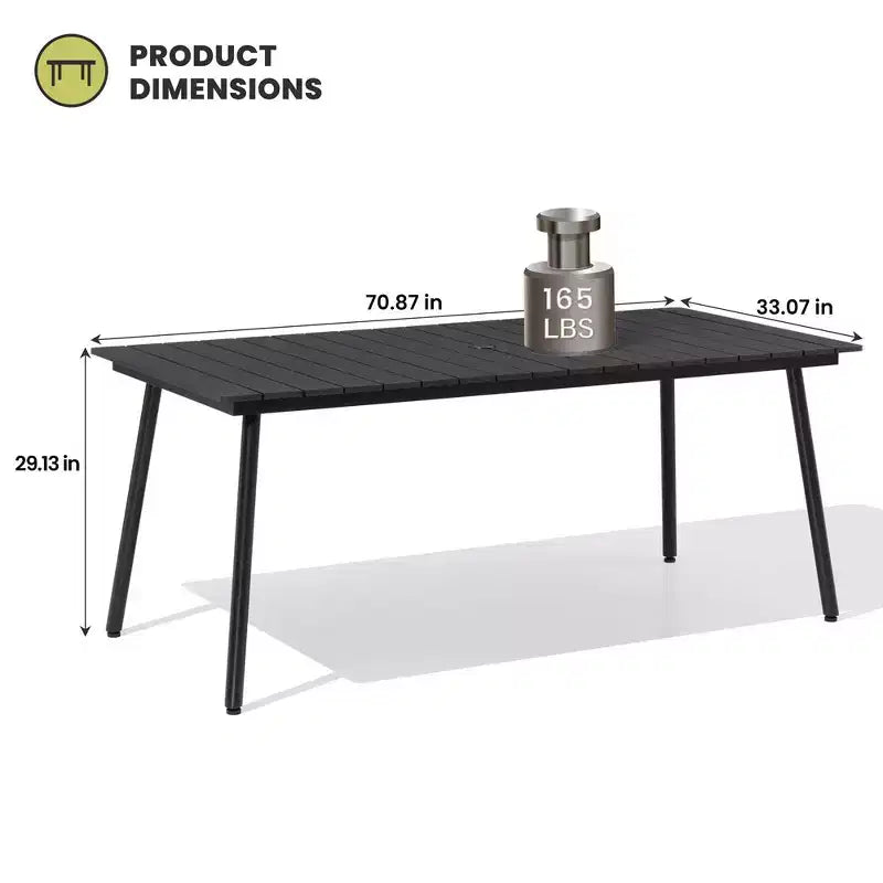 Table à manger d'extérieur aspect bois