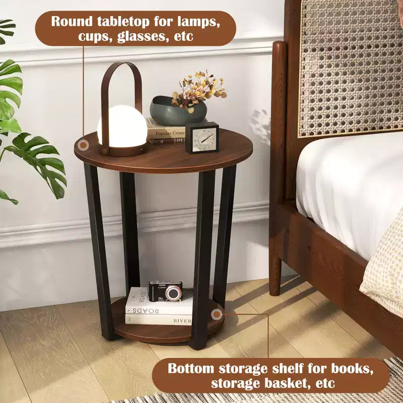 Table de chevet de style industriel