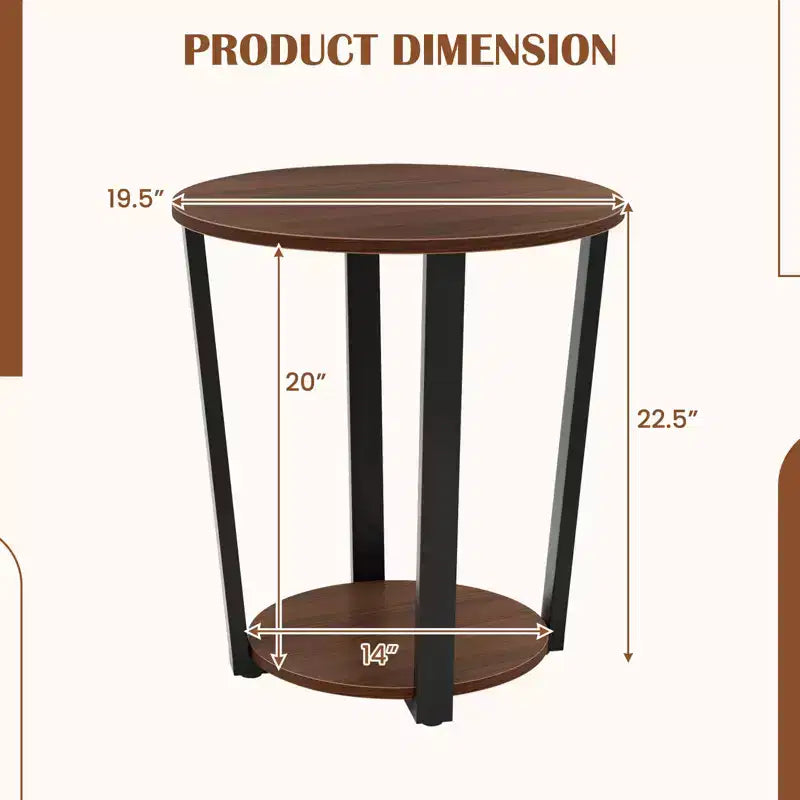 Table de chevet de style industriel