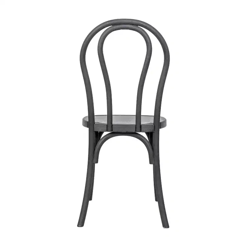 Chaise en résine à grain de bois résistant aux intempéries