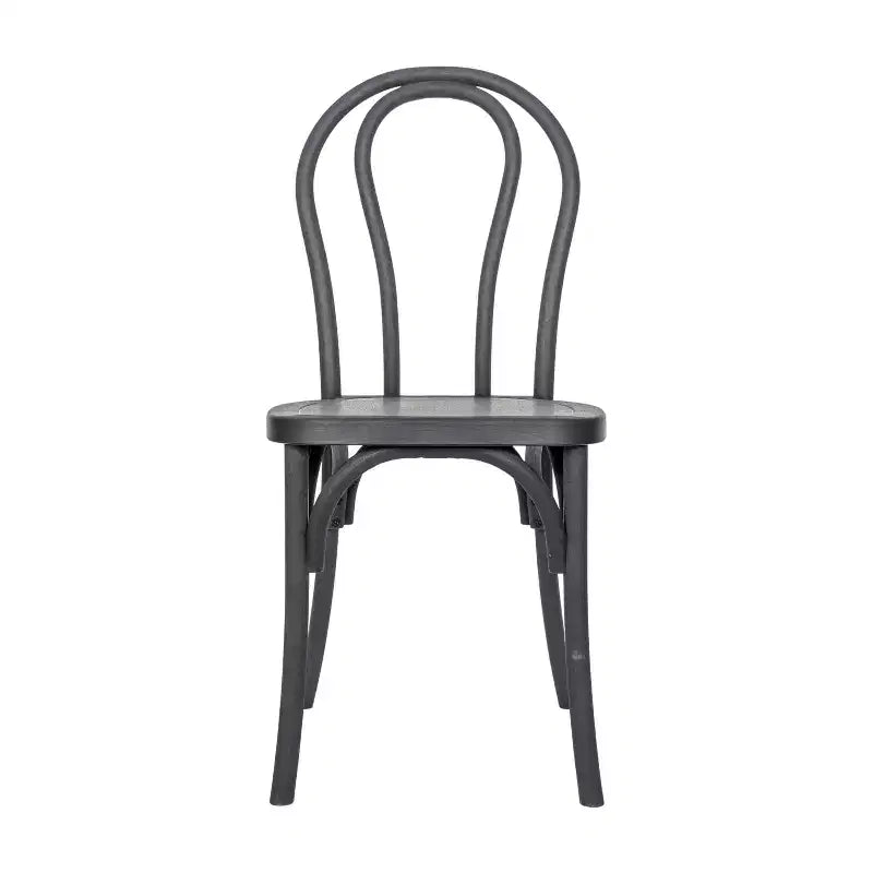 Chaise en résine à grain de bois résistant aux intempéries
