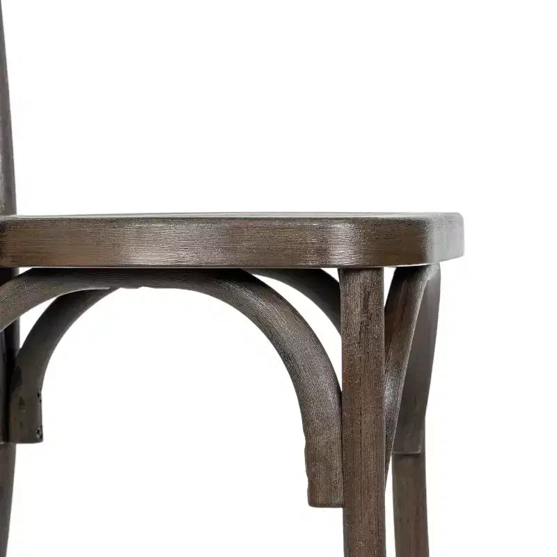 Chaise en résine à grain de bois résistant aux intempéries