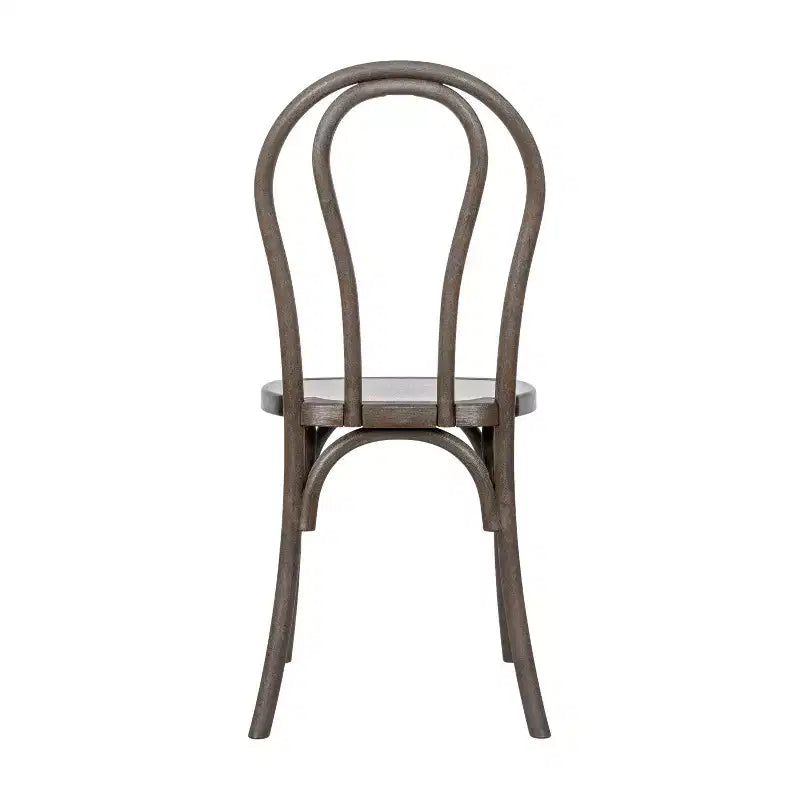 Chaise en résine à grain de bois résistant aux intempéries