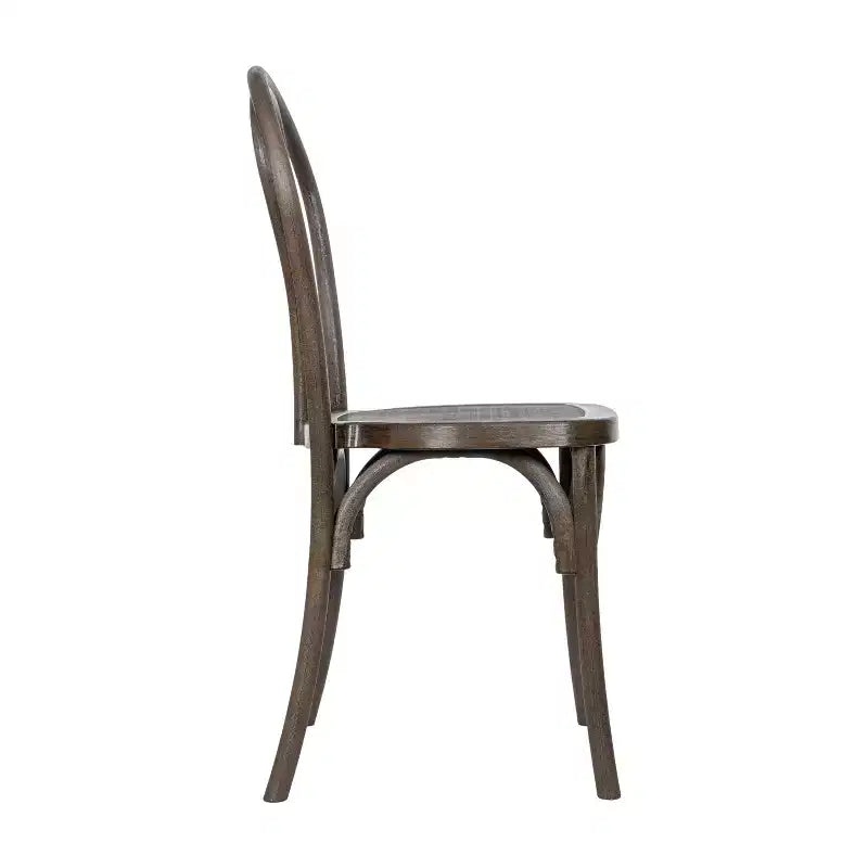 Chaise en résine à grain de bois résistant aux intempéries