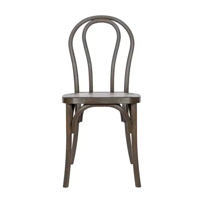 Chaise en résine à grain de bois résistant aux intempéries