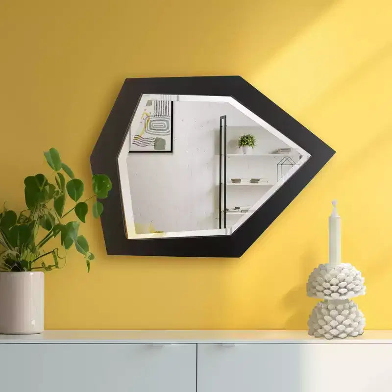 Miroir mural asymétrique abstrait contemporain