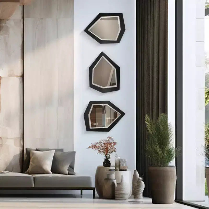 Miroir mural asymétrique abstrait contemporain