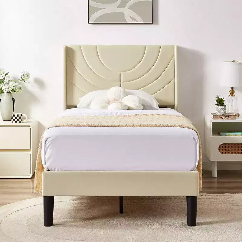 VECELO High-quality Bed Frame Adjustable Headboard Suitable For All Types Of Mattresses Easy To Install